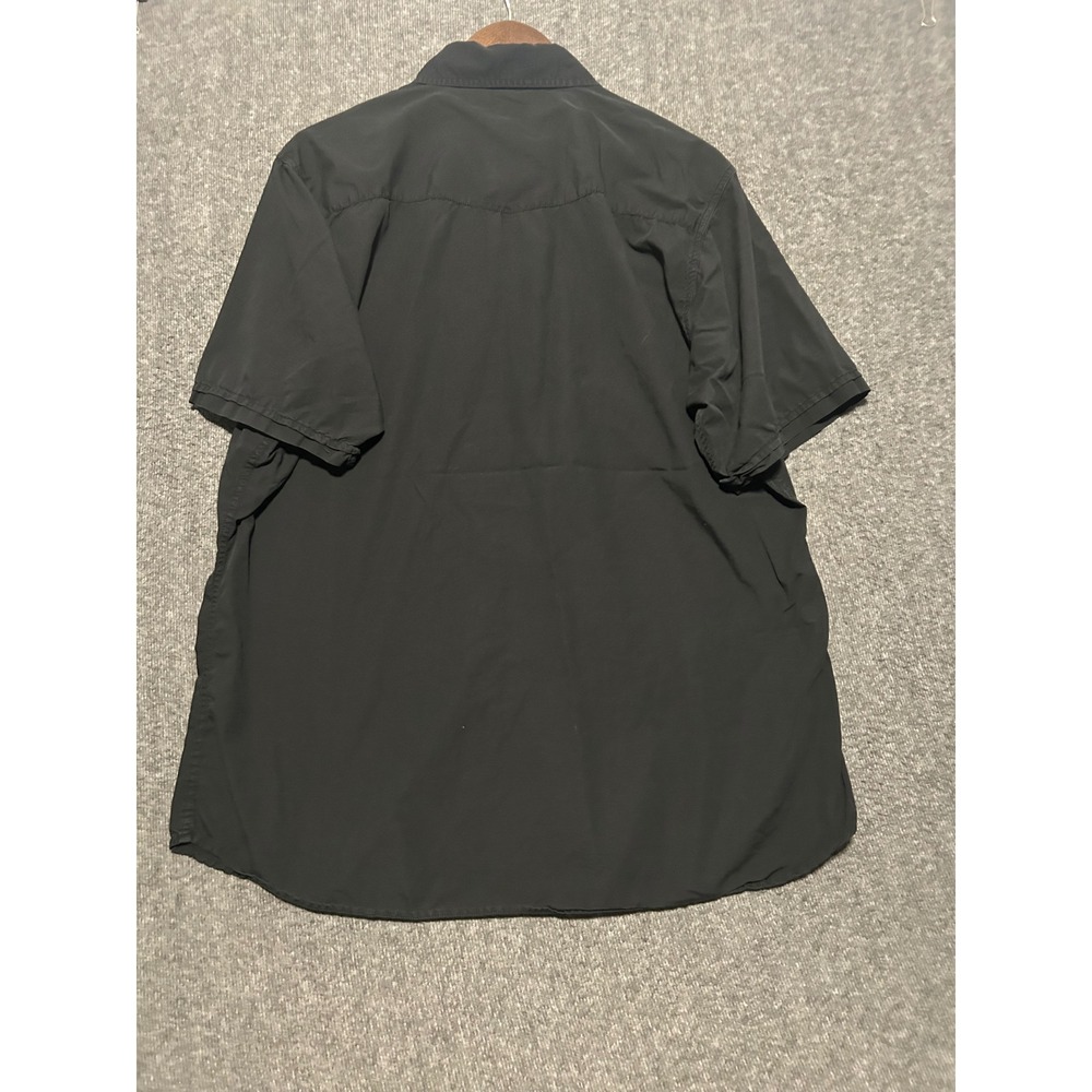 Ralph lauren pearl snap shirt mens black short sleeve cotton XL vintage read - Picture 3 of 7